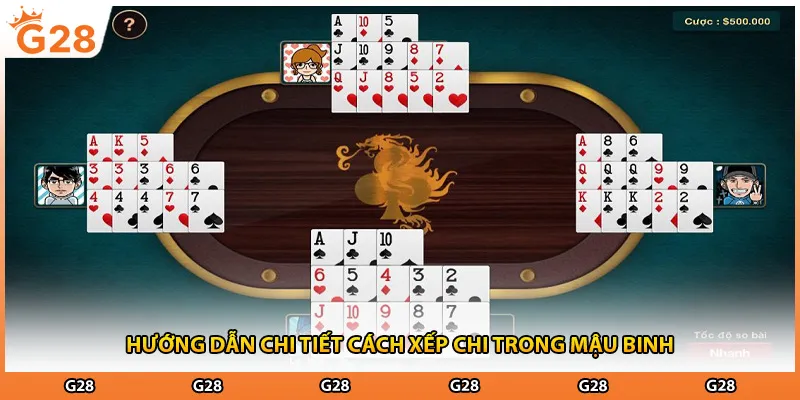 Hướng dẫn chi tiết cách xếp chi trong mậu binh